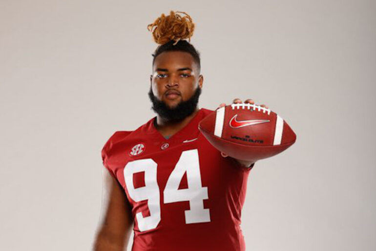 DJ Dale at photo shoot for Alabama before 2020 fall camp