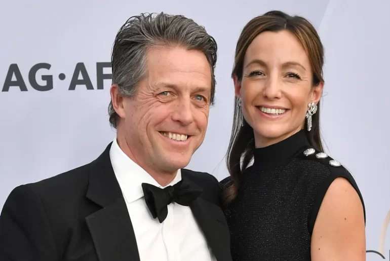 who is hugh grants wife anna eberstein meet the producer