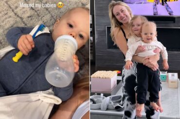 Brittany Mahomes Shares Cute Photo of Son Bronze Feeding from Bottle: ‘Missed My Babies’