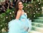 Lea Michele Wraps Her Bump in Baby Blue on 2024 Met Gala Carpet