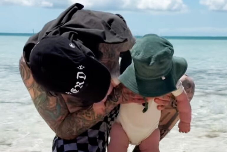 Travis Barker Posts Rare Video of Son Rocky While on Family Vacation with Kourtney Kardashian
